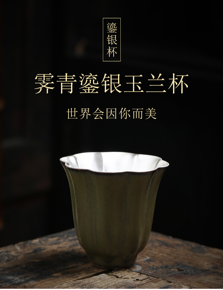 Gold up ceramic yellow marigold cup built lamp cup oil droplets master cup home of kung fu tea set single cup by hand