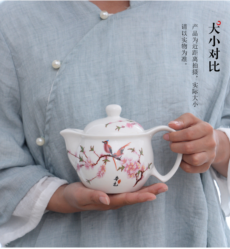 Prevent hot kung fu tea set of blue and white porcelain ceramic household cup Chinese style restoring ancient ways of a complete set of large teapot