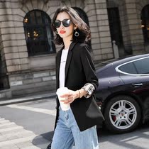 Black blazer womens spring and autumn 2021 New Korean fashion jacket temperament casual sense small suit