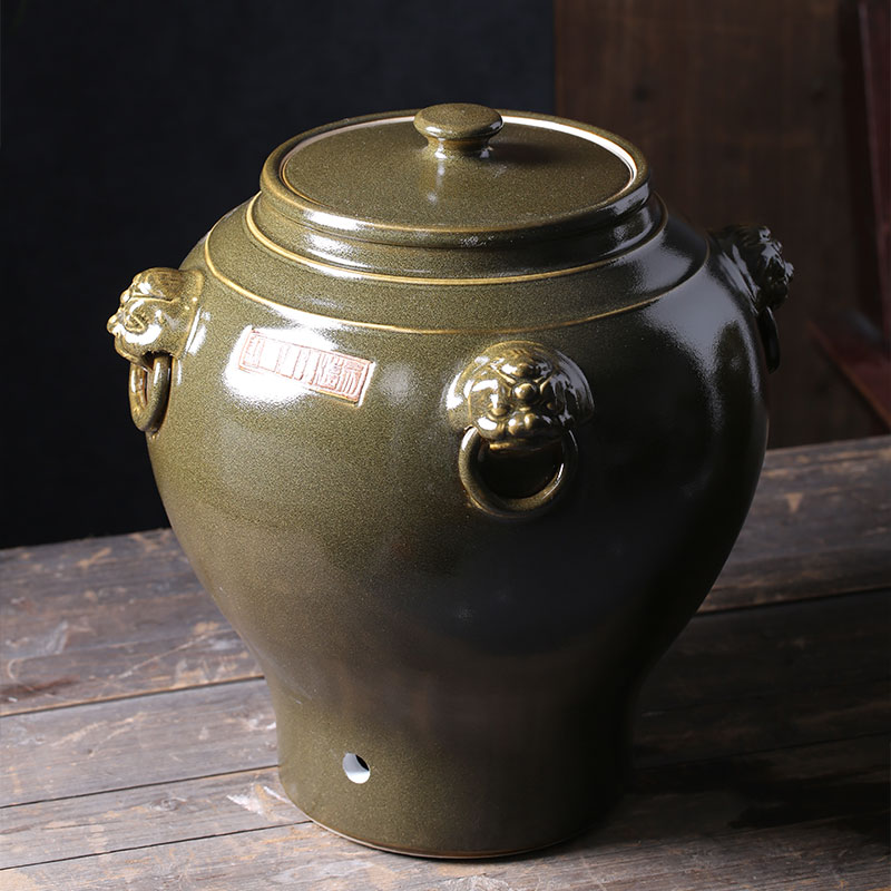 Jingdezhen ceramic jar jar high - grade tank cylinder barrel with leading 50-100 kg terms ceramic wine jars
