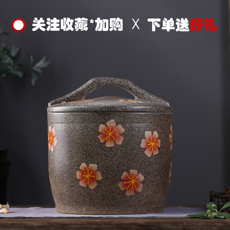 Barrel of jingdezhen ceramics with cover household rice storage box sealing insect - resistant 10/20 jin pickles jar of flour ricer box