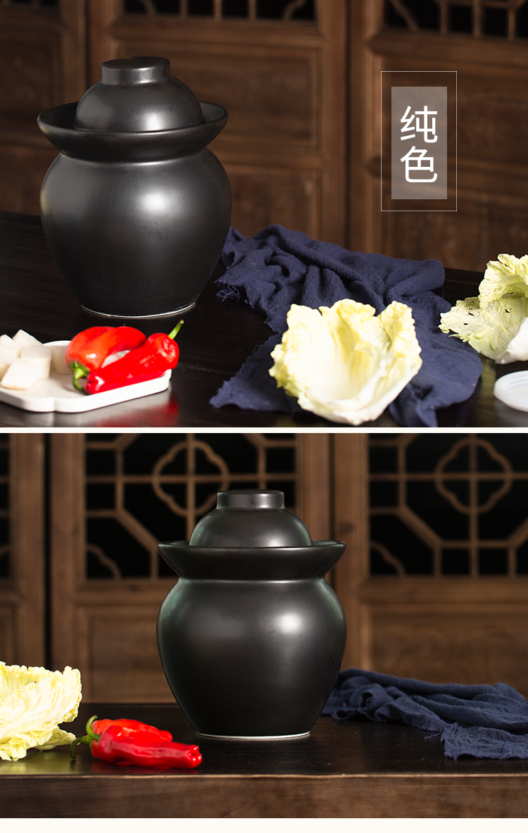 Jingdezhen ceramic pickles altar sichuan pickle jar thickening lead - free seal round family pickles cylinder storage tank