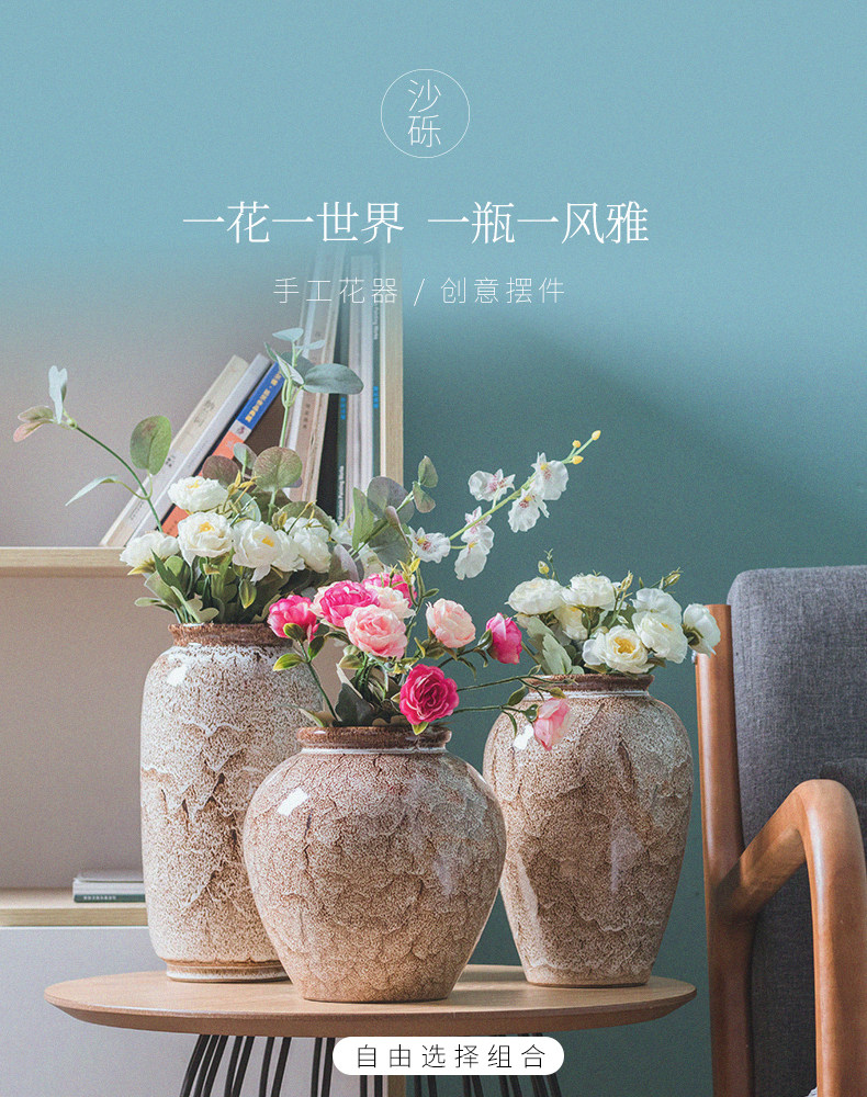 简约陶瓷装饰花器轻奢鲜花瓶创意花瓶摆件餐桌客厅玄关电视柜插花 景德镇名瓷在线