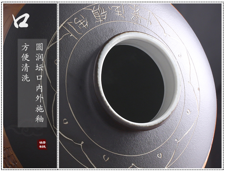 It bottle wine jar hip 10 jins of 50 kg 20 jins 30 jins of jingdezhen ceramic terms bottle of wine