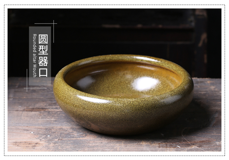 Jingdezhen ceramic writing brush washer ceramic wash basin tank small tortoise cylinder tank a goldfish bowl