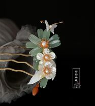 Hair comb comb hairdressing fairy Autumn and Winter new green fresh design sense Hanfu Ming system with hairpin headwear