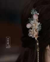 Explosive side clip cute Peach Girl clip cheongsam headdress Hanfu Ming accessories hair girl Summer Side