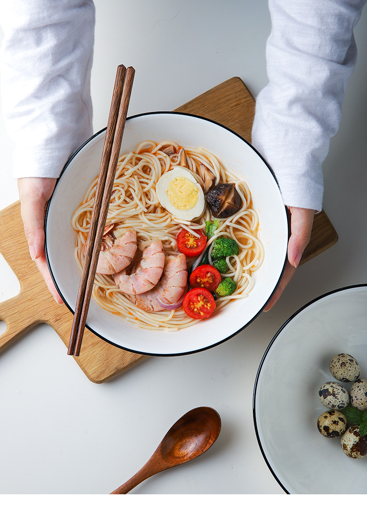 Selley Japanese household ceramic large rainbow such as bowl soup bowl hat to use mercifully is easy to clean such as with rainbow such as bowl of noodles bowl