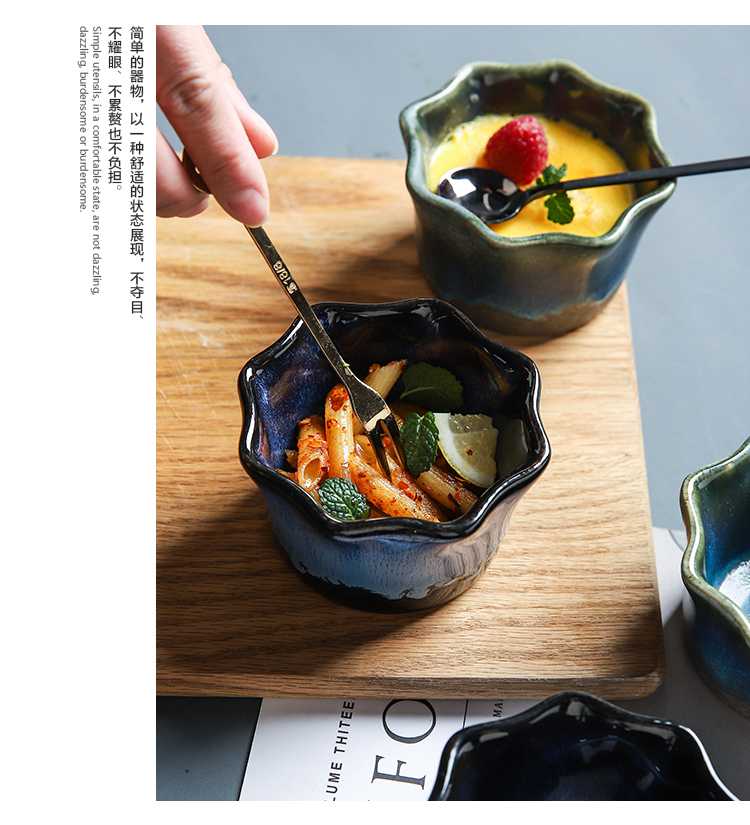 High - temperature ceramic bowls pongsapat lace double peel milk dessert cup pudding dessert to use small baking bake bowl of steamed egg bowl