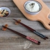 Suri Nhật Bản nhọn hoa anh đào Kemu đũa gỗ tự nhiên đũa đũa bộ đồ ăn sushi đũa 10 đôi phù hợp - Đồ ăn tối đĩa dùng 1 lần Đồ ăn tối