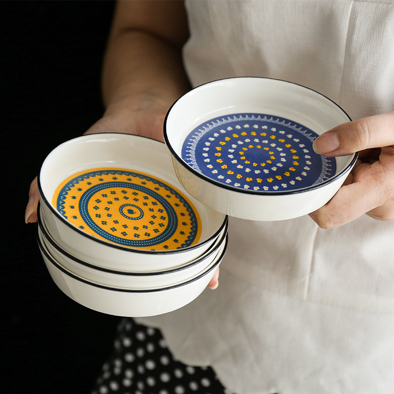Selley national wind ceramic sauce dish dish dish seasoning disc dip in soy sauce vinegar dish sweet snack plate ipads plate