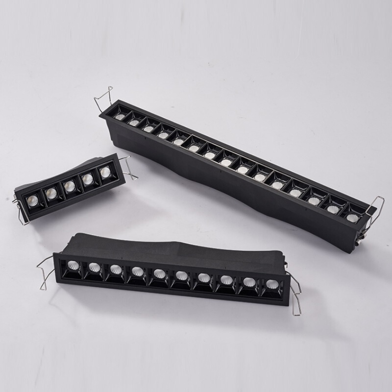 Led Embedded Linear Spotlight Grille Light Office Living Room Linear Ceiling Downlight Linear Cob Without Main Light