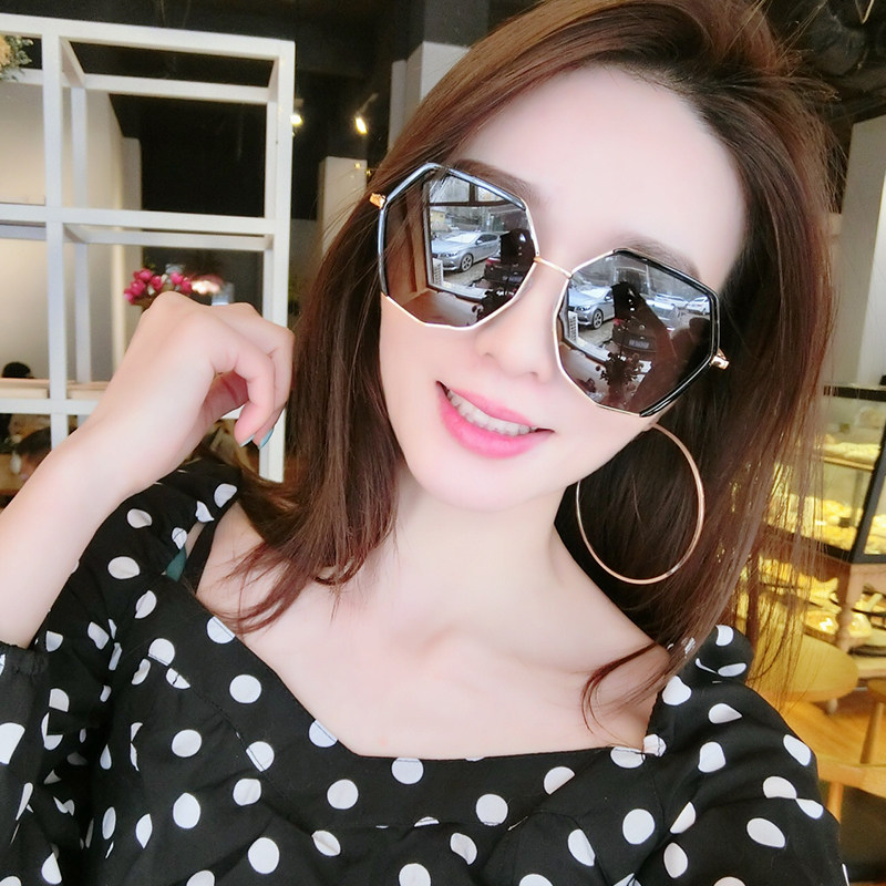Hong Kong I TGREG Brief Fashion Sunglasses Woman Round Face Korean Version Tide Resistant UV Mesh Red Polarized Sunglasses