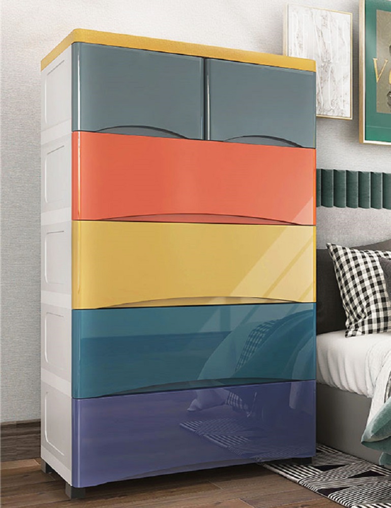 Thickened drawer storage cabinet Plastic baby baby wardrobe Toy finishing storage cabinet Household storage box