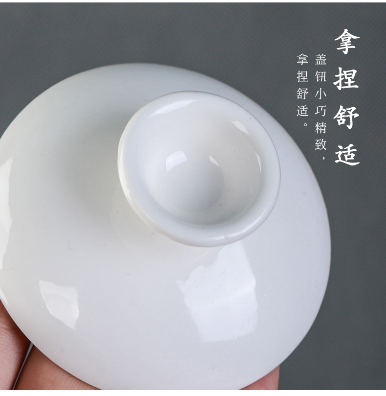Ya xin ceramic crack cup white porcelain tureen portable travel kung fu tea sets, small household is suing tea bag