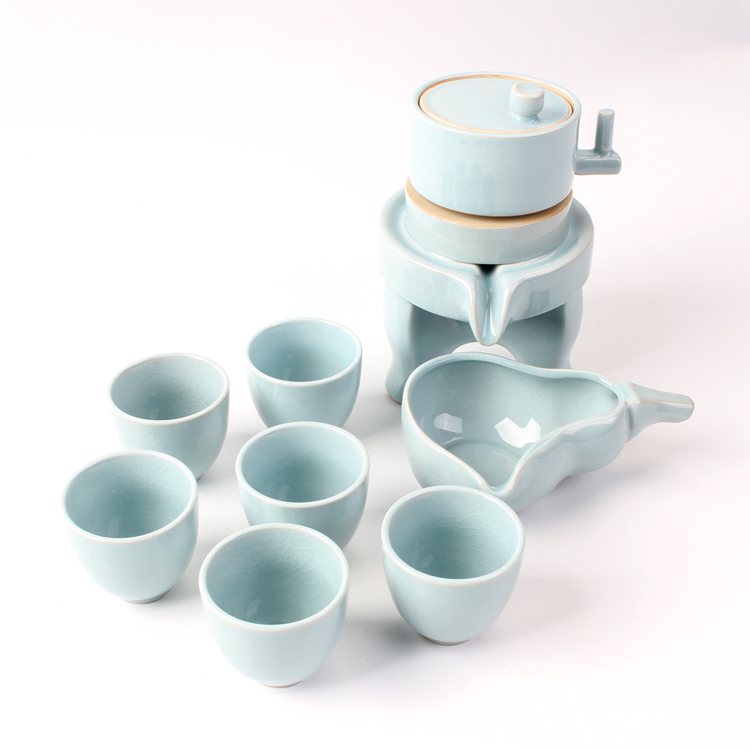 Ya xin elder brother up with tea set home sitting room automatic ceramic teapot teacup retro lazy kung fu tea an artifact