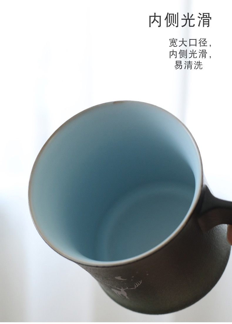 Ya xin with cover filter tea cup office tea keller custom household glass ceramic tea cup