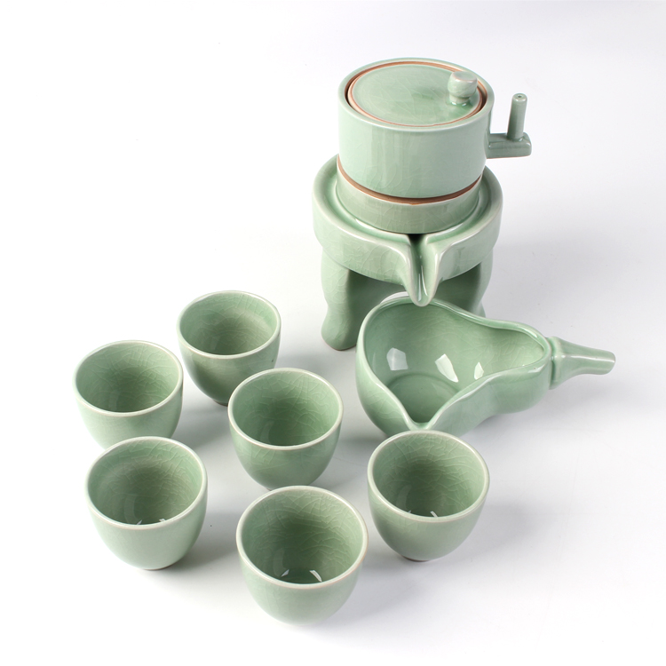 Ya xin elder brother up with tea set home sitting room automatic ceramic teapot teacup retro lazy kung fu tea an artifact
