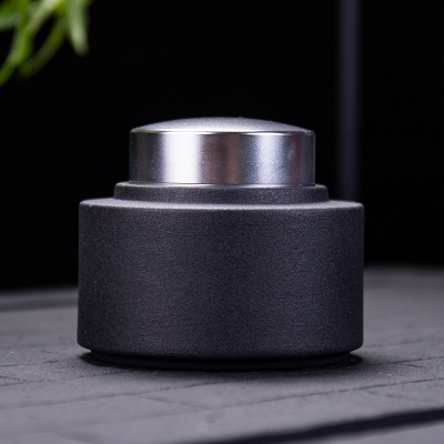 Ya xin company hall of simple but elegant big POTS, black pottery large bulk storage tanks to restore ancient ways tea caddy fixings warehouse seal POTS