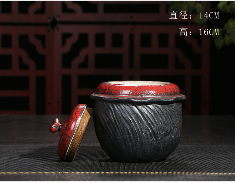 Jasmine tea pot, ceramic pot seal tank reservoir storage POTS coarse pottery tea pu 'er tea general wake tea boxes