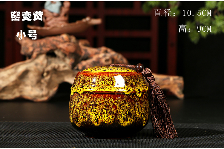 Ya xin company sealed ceramic tea caddy fixings box # travel warehouse storage tank pu 'er tea pot receives special tea set