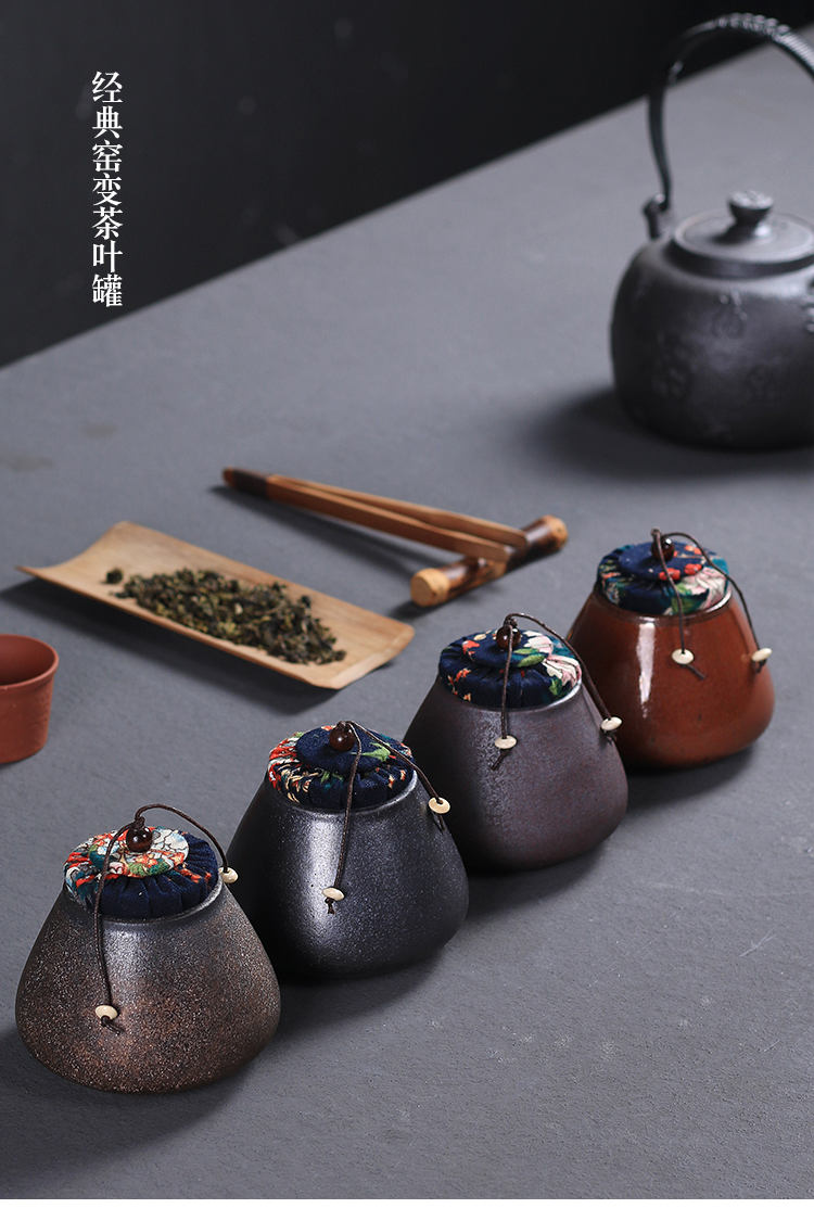 Jasmine tea pot, ceramic tea set tea caddy fixings warehouse sealed household storage tank pu 'er tea pot travel POTS