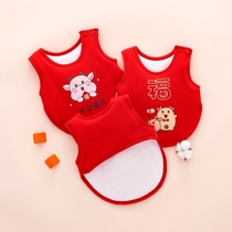 Baby belly pocket pure cotton four seasons universal newborn belly protection summer thin baby belly circumference spring autumn and winter red pocket