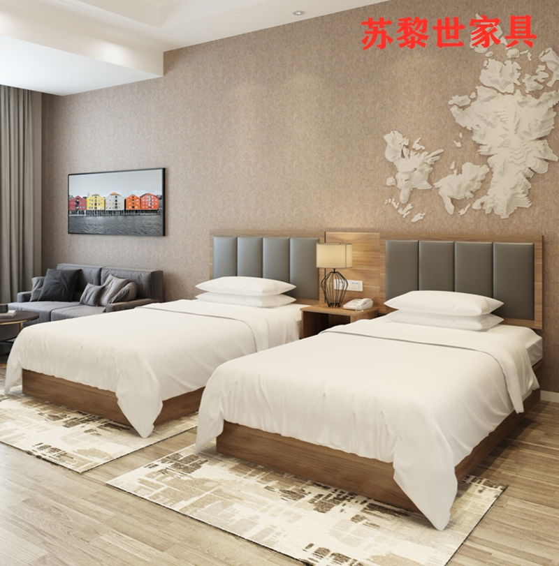Customized hotel furniture standard room full set of express hotel room bed apartment modern minimalist clothes board TV cabinet table