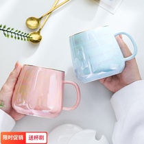 Mug student ceramic coffee bubble Cup Cup personality creative trend home with lid spoon water cup office