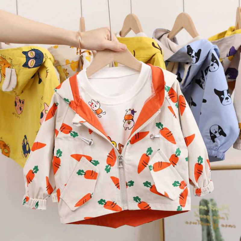 Áo khoác trẻ em nam nữ mặc ngoài mùa thu, áo khoác nỉ baby casual plus áo khoác nỉ có mũ, áo khoác gió thu đông ấm áp dày dặn - Áo gió thể thao