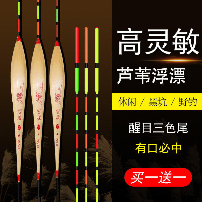 Snow Reeds Float High Sensitive Crucian Carp Drift Light Mouth Fish Rafting Winter Fishing Eye-catching Plus Coarse Black Pit Red Green Tail Buoys