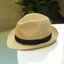 Lafite new herb cone grass short eaves summer grass man sunshade Straw Hat Jazz hat holiday beach hat couple hat