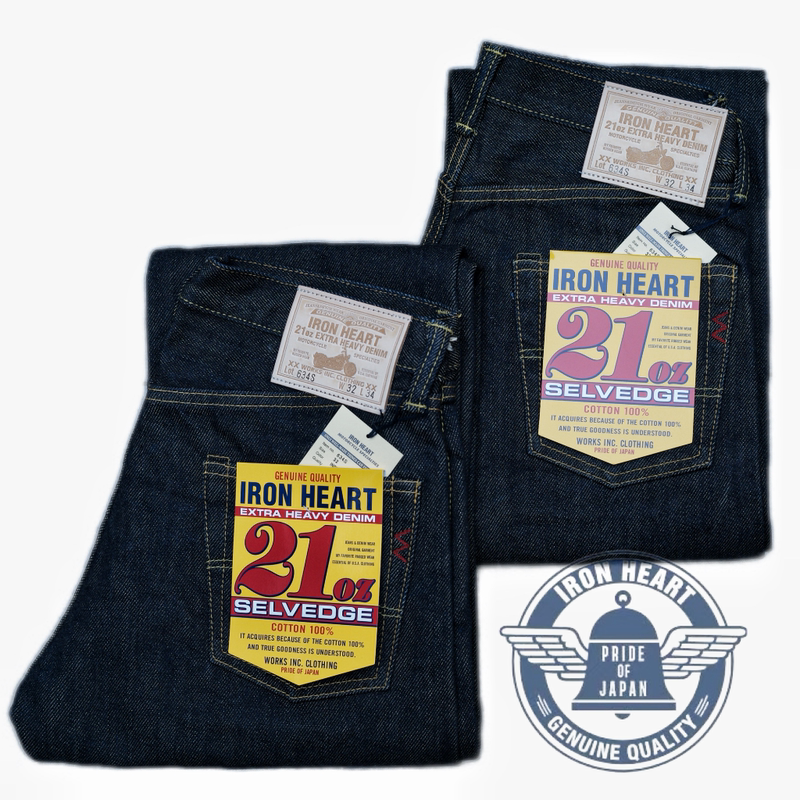 Official Agent in Stock Iron Heart 634S- 21oz Heavy Denim Jeans Standard Straight-Leg Pants Iron Heart Official Agent in Stock Iron Heart 634S- 21oz Heavy Denim Jeans Standard Straight-Leg Pants Iron Heart