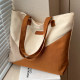Korean Style Large-Capacity Bag for Women 2025 New Commuter Tote Bag Single Shoulder Bag College Student Large Bag Tote Bag Canvas Bag