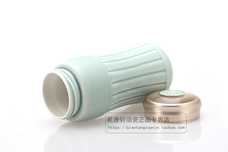 Do Tang Xuan portable cup double with cover cup on porcelain cup joy straight creative ceramic water glass office