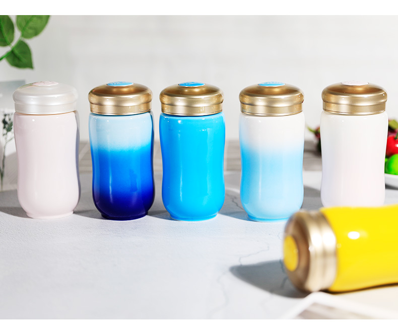 Dry Tang Xuan porcelain cup live happiness curve in the monolayer 360 ml cup creative ceramic cups of water glass gift boxes