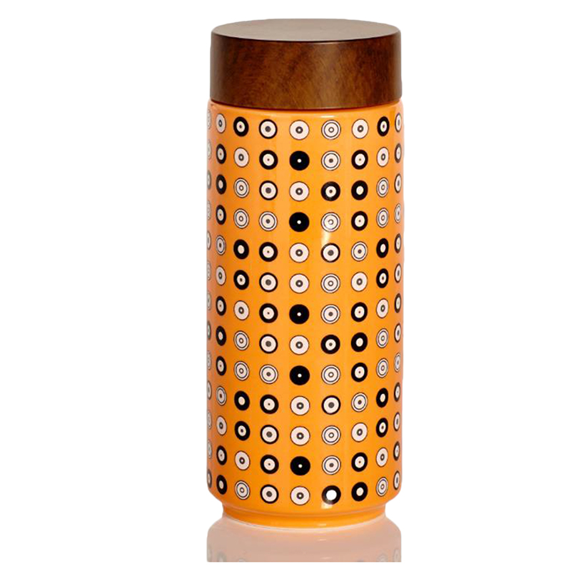 Do Tang Xuan waltz series imitation wood grain porcelain city elements cover double deck glass ceramic cups of water glass