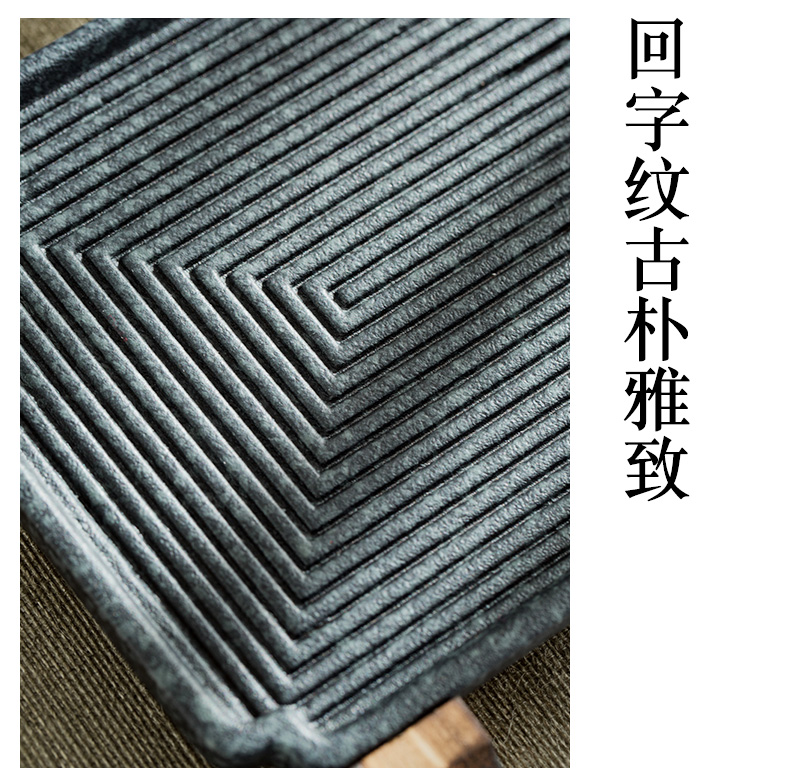 To the as porcelain and moving Japanese kung fu tea set suit household contracted coarse pottery plate girder pot a pot of four cups of dry mercifully customization