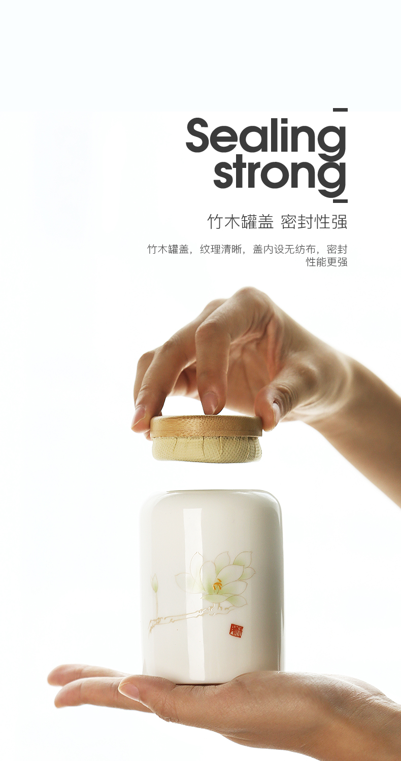 Tea packaging sealed ceramic Tea boxes of Tea caddy fixings storehouse mini portable travel storage tank pu - erh Tea POTS