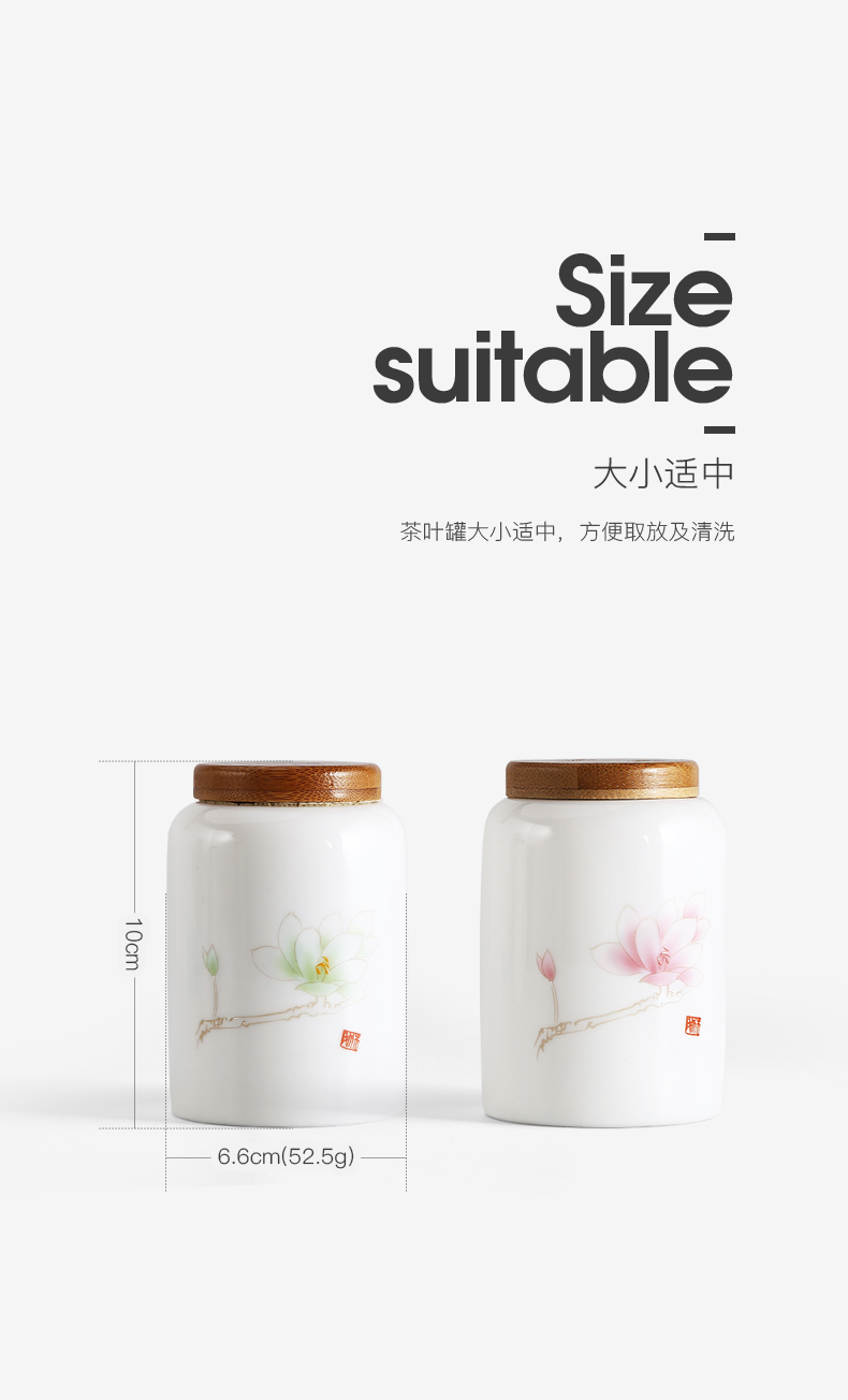 Tea packaging sealed ceramic Tea boxes of Tea caddy fixings storehouse mini portable travel storage tank pu - erh Tea POTS