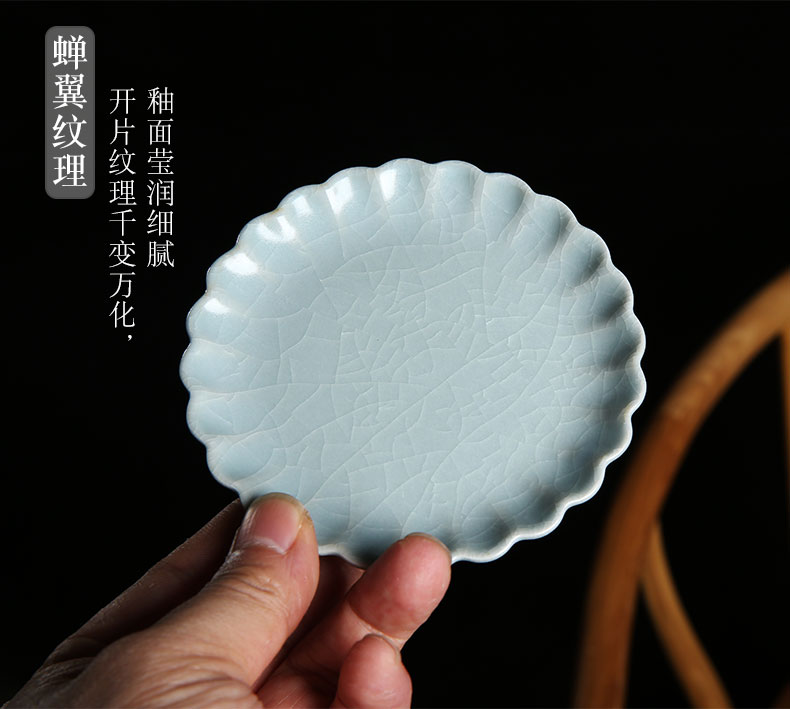 Ceramic cup mat creative saucer undressed ore your up insulation anti - skid supporting household kung fu tea tea cups spare parts