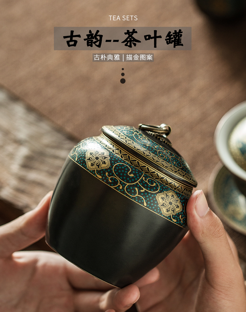 Tea pot ceramic seal Tea packaging gift box empty new general green Tea, black Tea warehouse storage and Tea urn