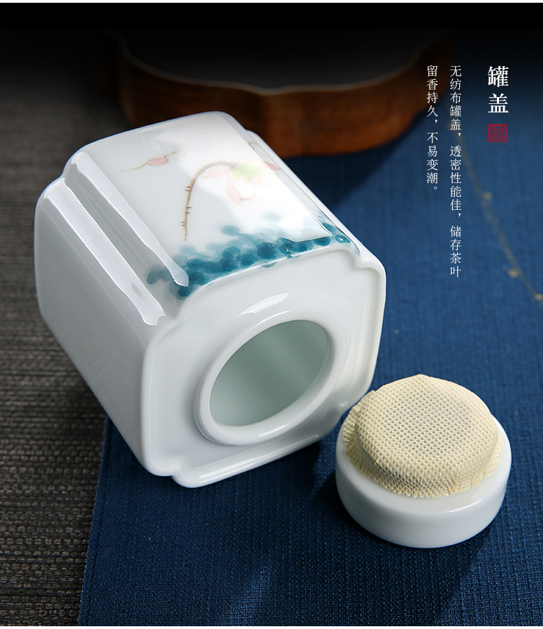 Hand - made seal storage tank storage POTS of tea packaging small portable travel pu 'er ceramic tea pot