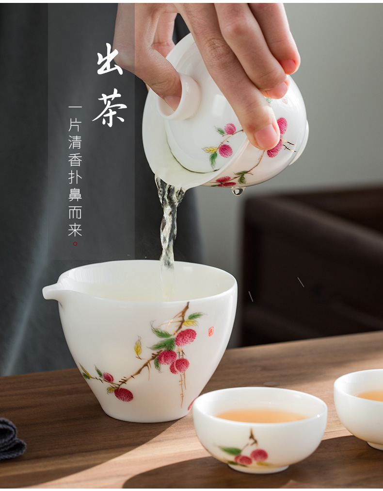 To the as porcelain and white porcelain tour onboard a pot of tea set contracted portable BaoHu two cup crack cup custom