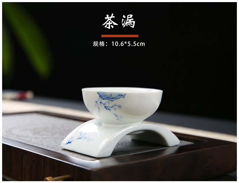 Dehua hand - made kung fu tea sets tea cup simple household ceramic white porcelain lid bowl of a complete set of tea sets