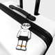 FINERWORLD super soft touch liquid silicone luggage tag bag pendant keychain car decoration buckle couple gift