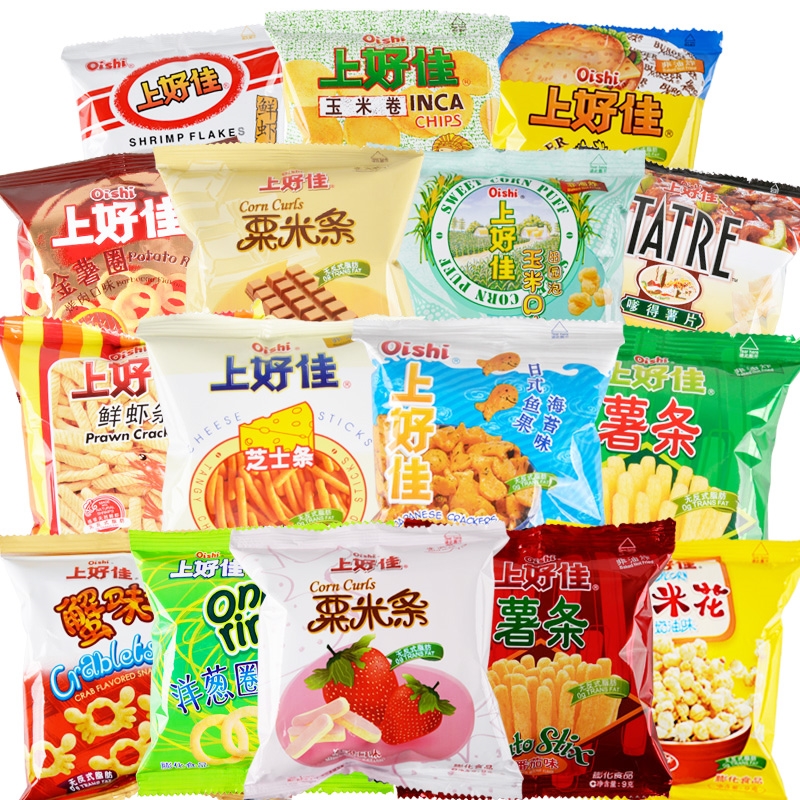 40 Packs Fresh Shrimp Slices Fries Shrimp Strips Onion Rings 6-9g Casual Nostalgia Puffed Snacks Snack Snack