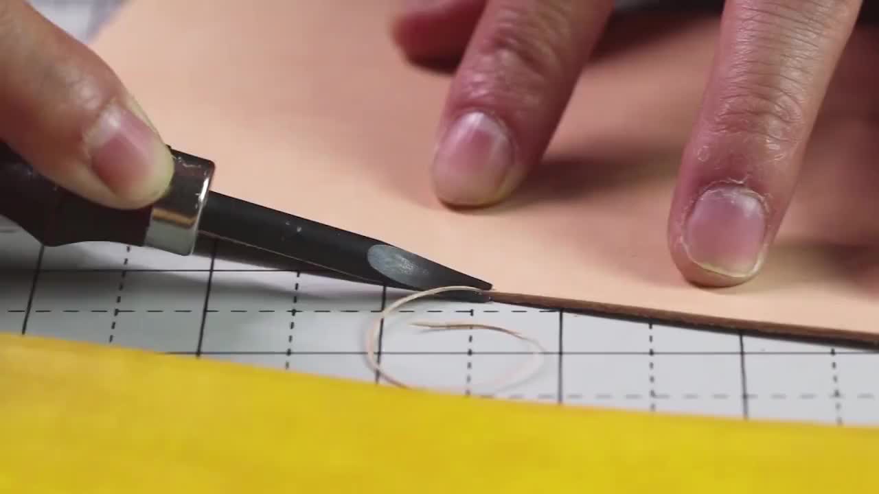 Sharp Wood Handle Leather Edger Edger/polishing Leather Tools Diy Belt