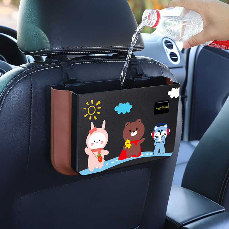 Car seat back containing box Folded Hanging Bag Vehicular Chair Back storage box New in-car Decorative Supplies Big