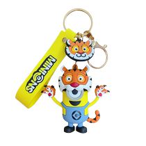 Minion twelve zodiac car key chain pendant cartoon key chain female exquisite couple cute school bag pendant
